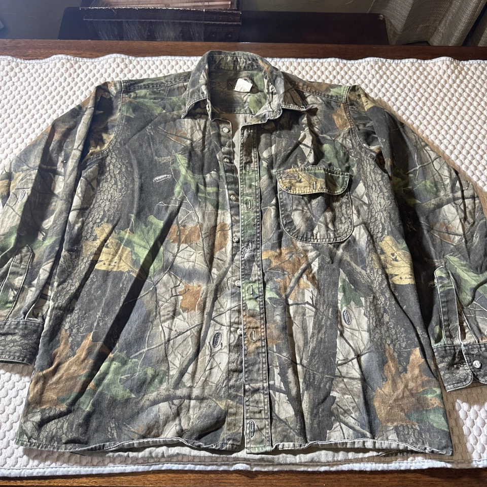 Whitewater Outdoors Camo Button Down Realtree Hardwoods - Image 1 of 4