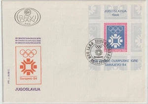 YUGOSLAVIA: 1983 WINTER OLYMPICS SARAJEVO SCOTT #1651 s/s FIRST DAY COVER - Picture 1 of 2