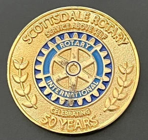 Rotary International Scottsdale Arizona 50 Years Four Way Test Token AZ Service - Picture 1 of 2