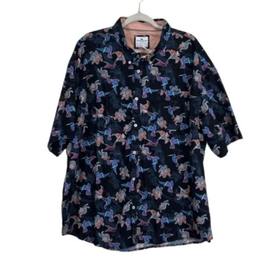 Camisa Ditch Plains de Ricky Singh para Hombres 4X Manga Corta Botón Colibrí NUEVA Foto 1 de 4