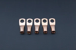 STÄRKE 8 KUPFER 1/4 RING 5 PK CRIMPKLEMME STECKER AWG BATTERIE AUTO LUG CUR814 - Bild 1 von 8
