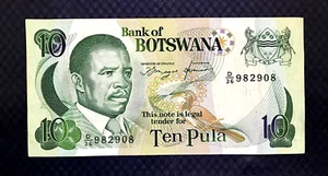 *RARE* 1982 BOTSWANA - 10 PULA - P#9 - VF+ - MB5 - Picture 1 of 2