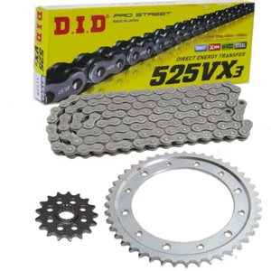 Chain Set Honda XRV750 Africa Twin 90-92 Chain DID 525 VX3 124 Open 16/46 - Picture 1 of 4