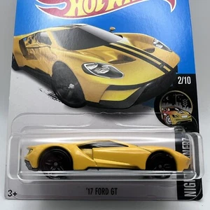 2017🔥 HOT WHEELS 17 FORD GT 2/10 NIGHTBURNERZ 308/365 YELLOW - Picture 1 of 4