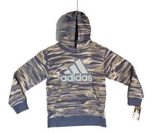 Adidas Youth Pullover Hoodie Stringless Long Sleeve Liquid Camouflage Size 8 - Picture 1 of 7