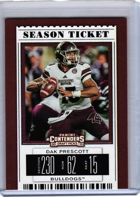 Dak Prescott 2019 Panini Contenders Draft Picks #25 Cowboys Mississippi State - Image 1 of 2