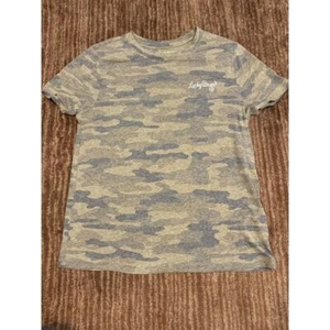 Lucky Brand Camo Print Short Sleeve T-Shirt Casual Wear Soft Cotton Size S - Picture 1 of 3
