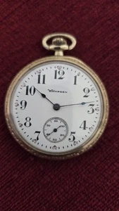 Rare Antique 1916 Hampden Grade 5 #603 17j 12s Gold Filled Pocket Watch - Picture 1 of 10