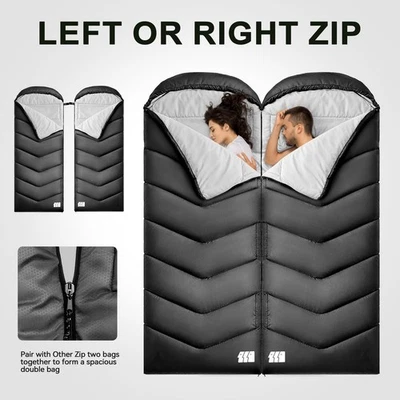 Sleeping Bag Adults Warm Weather Lightweight Camping Hiking Traveling Waterproof - Image 1 of 4