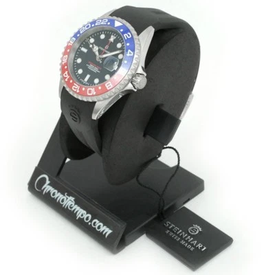 Steinhart Ocean One GMT BLUE-RED. 2 Ceramic Men's Diver Watch Silicone 103-1100 - Image 1 of 4
