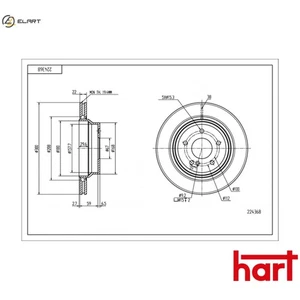 2x BRAKE DISC 224 368 FOR MERCEDES-BENZ GLK-CLASS CLS/Shooting/Brake E-CLASS - Picture 1 of 9