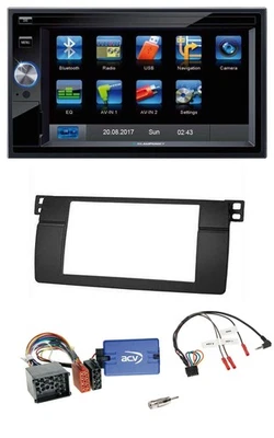 Blaupunkt 2DIN Bluetooth TMC USB Lenkrad SD Navigation für BMW 3er E46 00-06 Pro - Bild 1 von 4