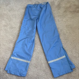 Vtg L.L.Bean Women's Small Wind Pants Utility Nylon Reflective Zip Blue - Picture 1 of 8