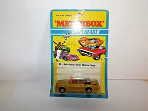 MATCHBOX S/F NO.  69-A ROLLS-ROYCE SILVER SHADOW GOLD BODY,  BROWN INT. BLACK TO - Picture 1 of 5