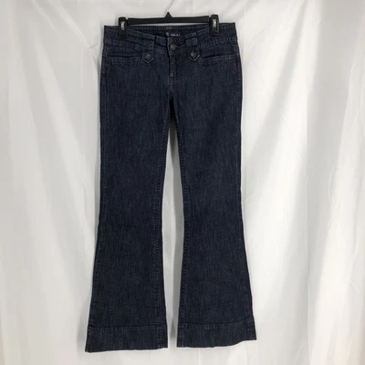 See Thru Soul Jeans Womens 27 Blue Denim I Am  Lauren Wide Flare Low Rise - Image 1 of 4