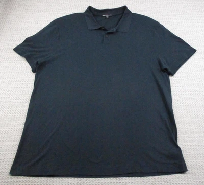 James Perse Polo Shirt Mens Large Navy Made In Japan Soft Knit Casual Style - Image 1 of 4