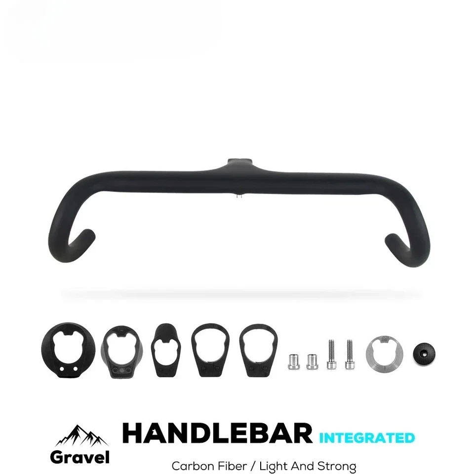 Carbon Road Internal Wiring Integrated drop bar For 28.6mm Fork Tube with Spacer - Image 1 of 4