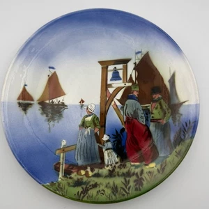 Vintage German Decorative 12" Plate Nautical Scene Bell Tower Sailboats - Picture 1 of 5