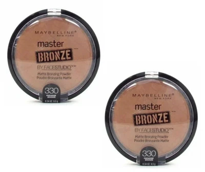 Pack de 2 Polvos Bronceadores Maybelline Master Bronce Mate, Paradise Bronze 330 Foto 1 de 4