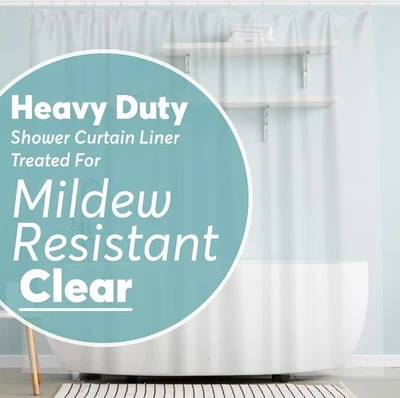 Revestimiento de cortina de ducha - Cortina de ducha de alta resistencia 72 x 72 PEVA a prueba de óxido... Foto 1 de 4