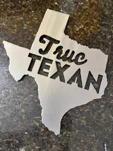 Metall TRUE TEXAN Wandbehang Schild Deko von Kaktos Rose - Bild 1 von 5