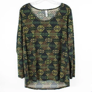 LuLaRoe Langarmshirt Damen L dunkel mehrfarbig Aztekenmuster - Bild 1 von 5
