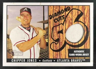 2003 Bowman Heritage Chipper Jones Diamond Cuts Relics #DC-CJ2 Braves - Image 1 of 2