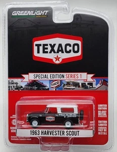 GREENLIGHT DA COLLEZIONE TEXACO EDIZIONE SPECIALE SERIE 1 1963 MIETITREBBIA SCOUT RR'S - Foto 1 di 3