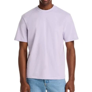 Hugo Boss Men's Short Sleeve HUGO Dapolino Solid Logo Crewneck T-Shirt Lavender - Picture 1 of 4