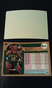 Derek Harper Dallas Mavericks 1992 - 1993 Fleer Blank Front Error WOW Oddball - Picture 1 of 1