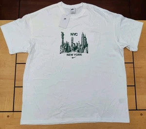 Nike Men’s XL NYC Skyline Premium Cotton T-Shirt White HQ2982-100 - Picture 1 of 7