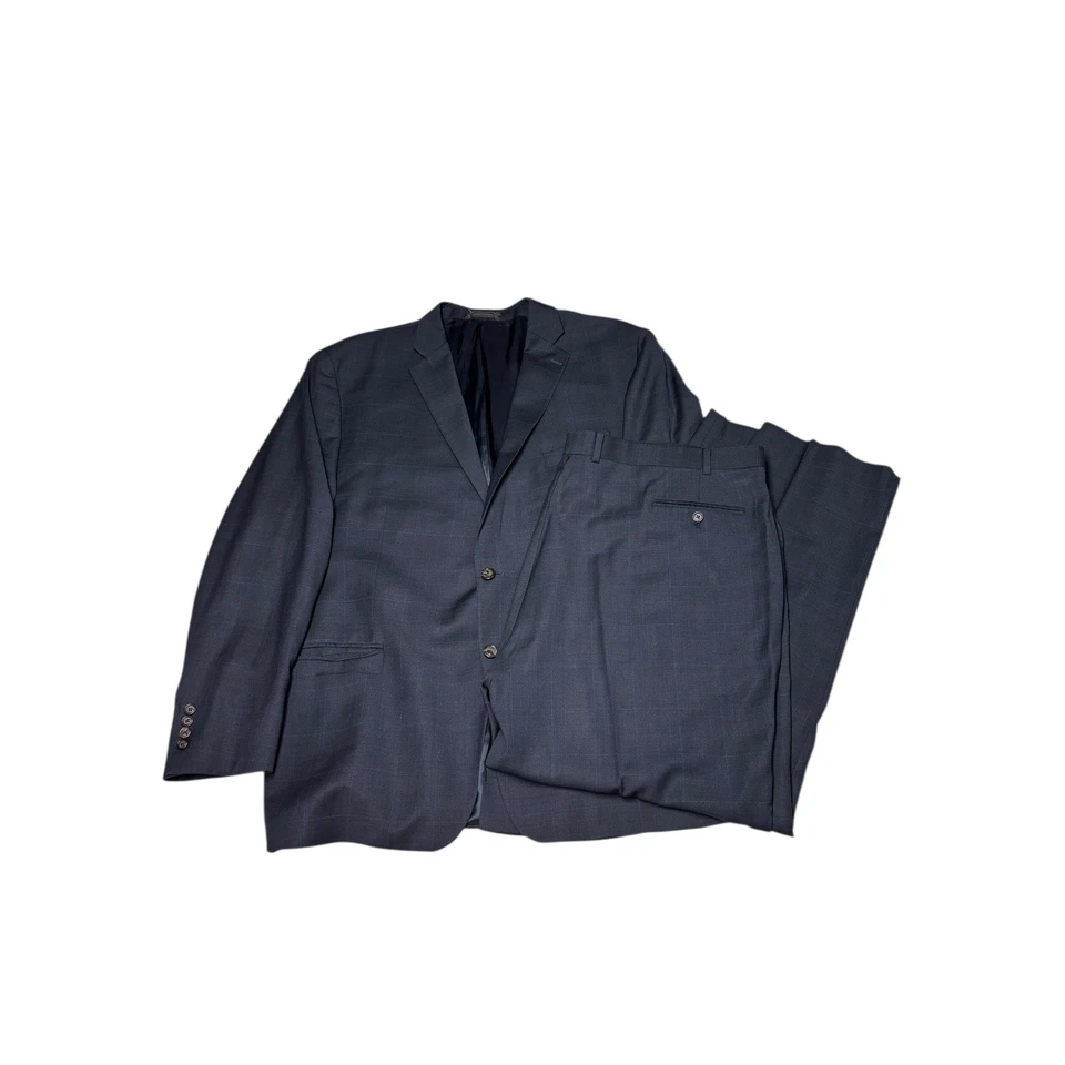 Ralph Lauren LAUREN Men's Charcoal Glen Plaid Wool Suit Blazer Pants Set 54L 48W - Image 1 of 4