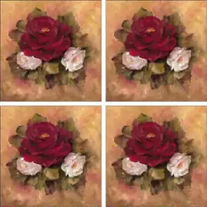 Set piastrelle accento rosa e decorazione cuoco ceramica backsplash arte floreale CC025AT - Foto 1 di 2