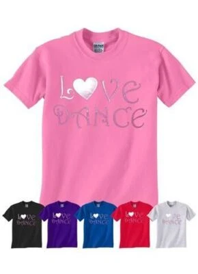 SG GILDAN FRUIT T-Shirt Love Dance Tanz Schulen Straßenhahn Ballett Mädchen Alter 1-13
