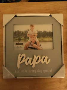 Papa you Make Every Day Special photo frame-new in box; 4 x 6 opening, wood - Picture 1 of 2