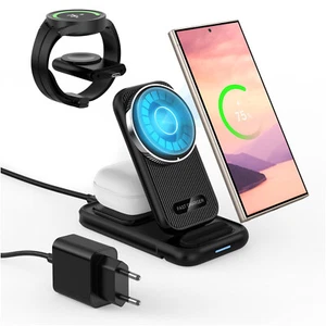 Cargador Inalámbrico Compatible con Samsung - Estación Portátil 4 en 1 Qi2 - Imagen 1 de 8