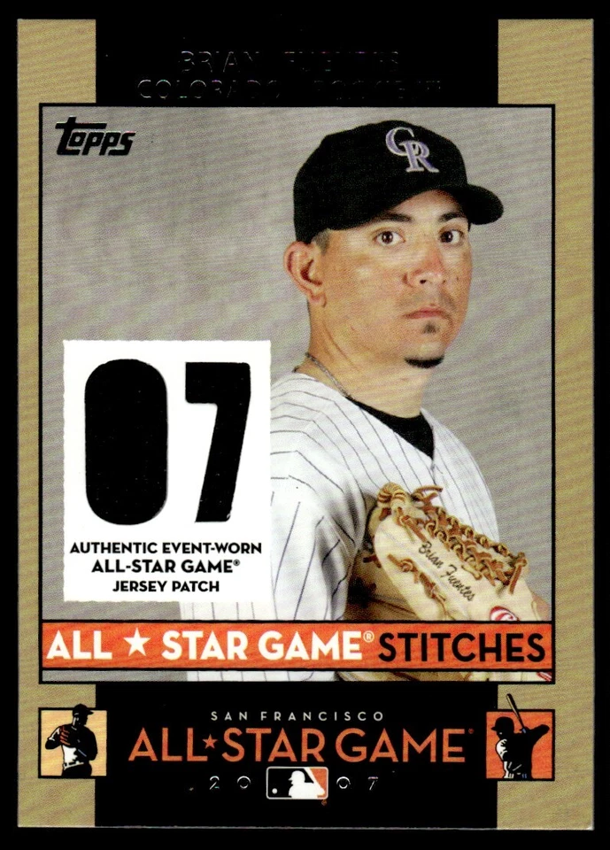 2007 Topps Updates & Highlights All-Star Stitches Brian Fuentes Colorado Rockies - Image 1 of 2