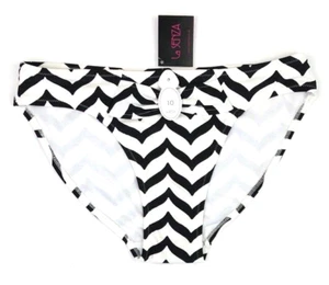 La Senza Bikini Bottoms UK 10 Black / white BNWT - Picture 1 of 3