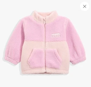 Country Road pink sherpa sweat-like new, size 0 (6-12 months) - Picture 1 of 7