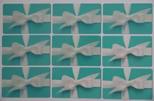 9 Tiffany & Co. Blue Empty Gift Card Collectible for Craft Art Used - Picture 1 of 1