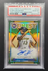 Topps Finest Flashbacks 2022 KE’BRYAN HAYES Gold Refractor 1995 automático/15 PSA 10 - Imagen 1 de 2