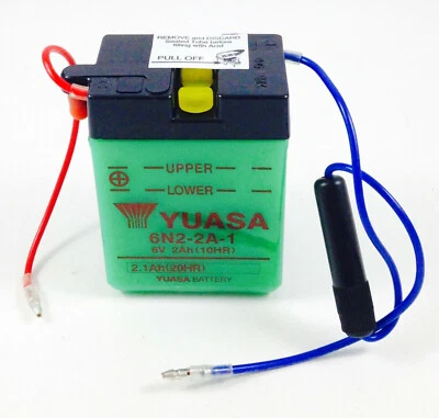 YAMAHA TT 350 1986-1994 BATTERIA YUASA 6N2-2A-1 6V/2AH