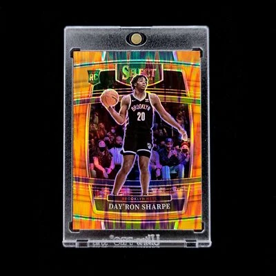 Day'Ron Sharpe RC 2021-22 NBA Select Concourse Orange Flash Prizm SP Rookie #33 - Image 1 of 2
