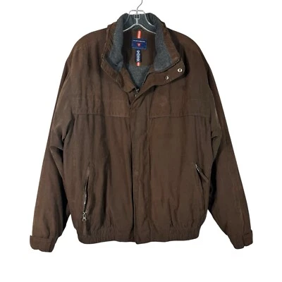 Chaqueta Bomber Saddlebred Para Hombres Marrón Imitación Gamuza Cremallera Completa Mediana M Invierno Foto 1 de 4