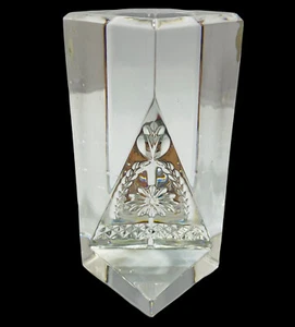 Waterford Crystal Times Square 2001 Hope For Abundance Prism Paperweight NO BOX - Picture 1 of 8