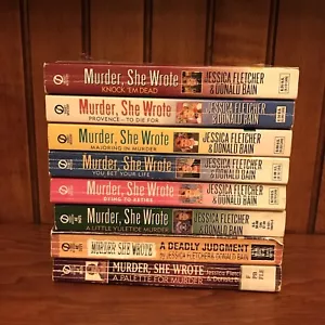 Lot: 8 Murder She Wrote Books Jessica Fletcher Donald Bain Paperback TV Novels - Imagen 1 de 7