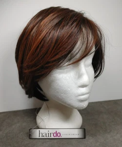 Frisur Haarschmuck Perücke Lagenlook Bob Glatt Medium Glasiert Schwarz Kirsche R435S+ - Bild 1 von 10