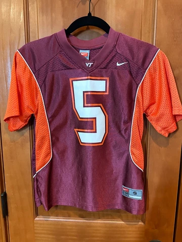 Virginia Tech Hokies Nike Football Jersey #5 Size Youth Small / Kids Small Cover