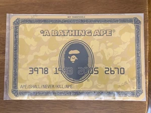 Alfombrilla de ratón de escritorio A Bathing Ape Bape miembro dorado exclusiva coleccionable rara novedad - Imagen 1 de 5