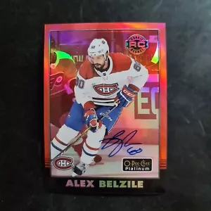 2020-21 O-Pee-Chee Platinum Retro Rainbow Red Autographs #R96 Alex Belzile - Bild 1 von 2